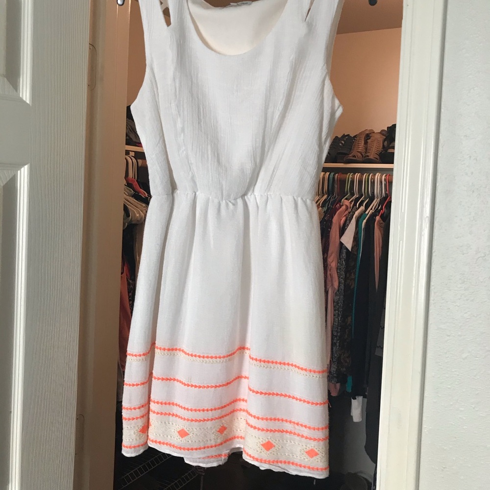 Charlotte Russe White and orange dress